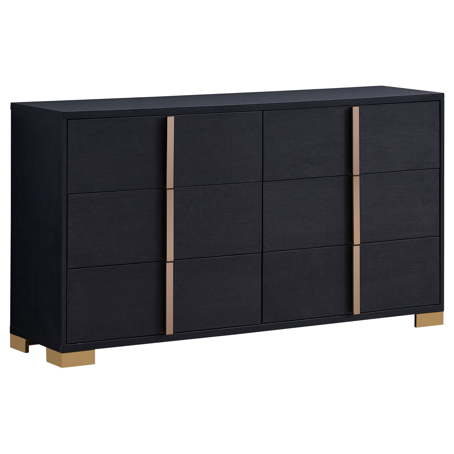 Juego de dormitorio Marceline de 5 piezas tamaño Queen, color negro