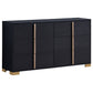 Juego de dormitorio Marceline de 5 piezas tamaño Queen, color negro