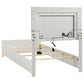 Cama doble Marceline Wood con panel LED blanco