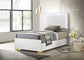 Cama doble Marceline Wood con panel LED blanco