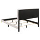 Cama tapizada Kendall California King con paneles en blanco