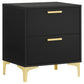 Juego de dormitorio Kendall California King de 4 piezas, color negro