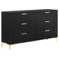 Juego de dormitorio Kendall California King de 4 piezas, color negro