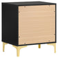 Juego de dormitorio Kendall Queen de 5 piezas, color negro