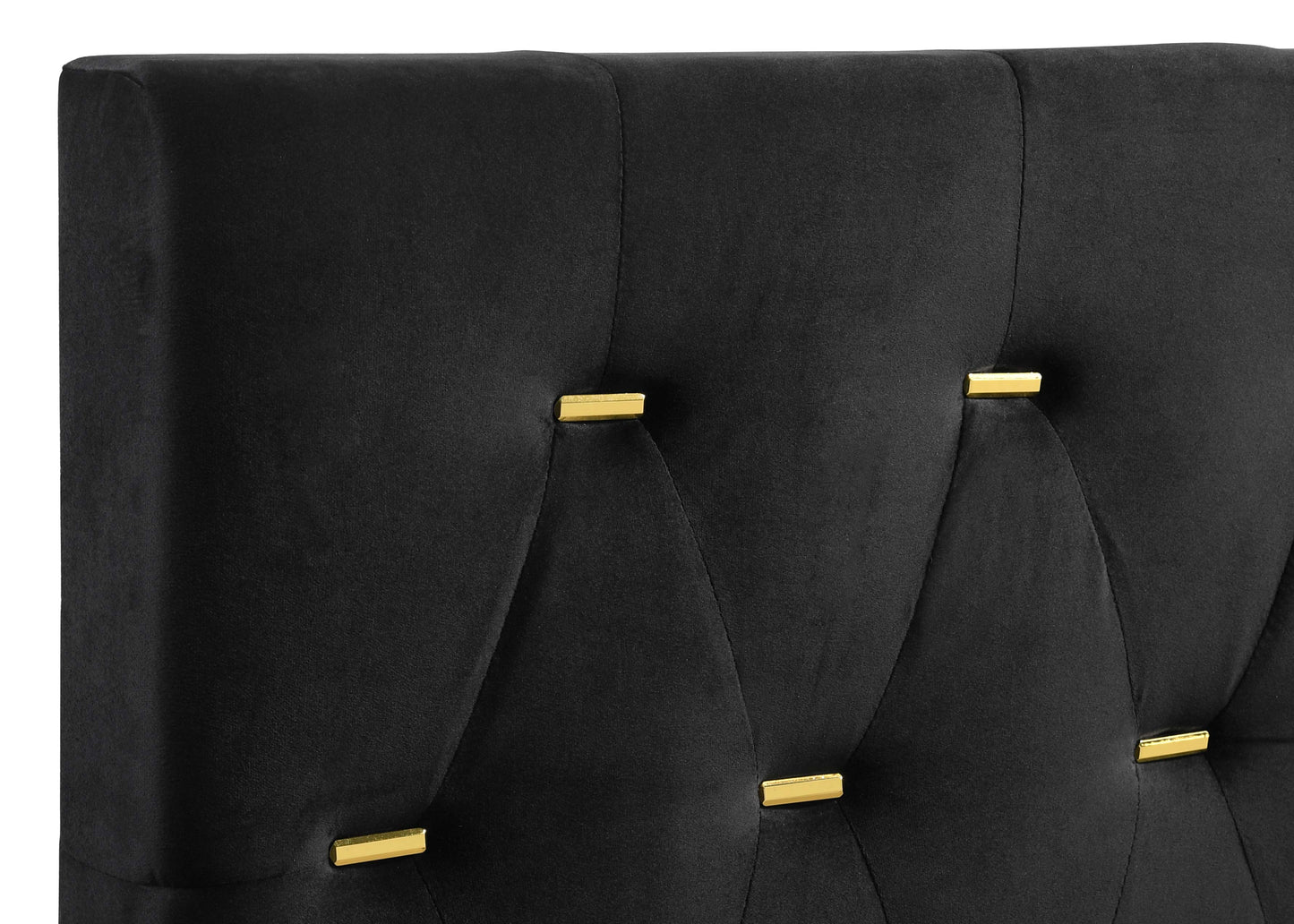 Juego de dormitorio Kendall Queen de 5 piezas, color negro