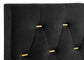 Juego de dormitorio Kendall Queen de 5 piezas, color negro