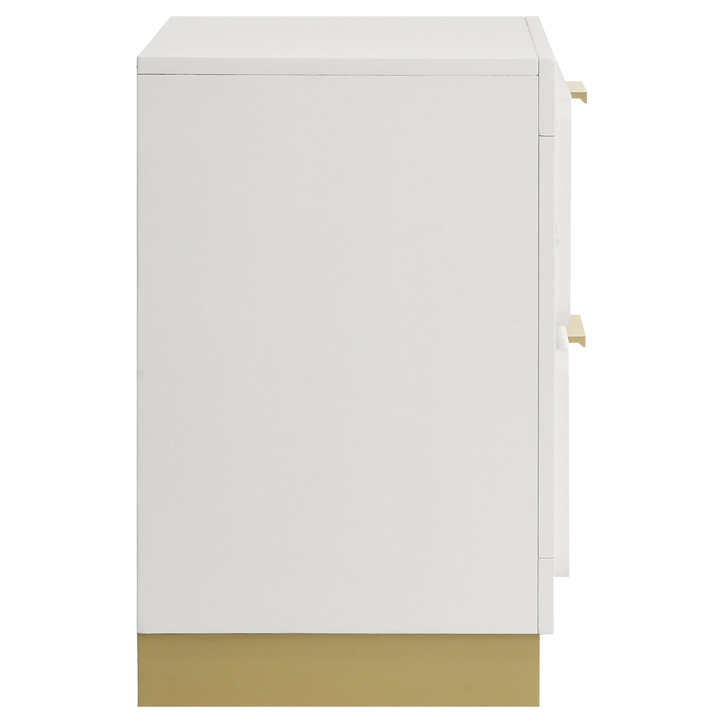 Mesita de noche de 2 cajones Caraway blanca