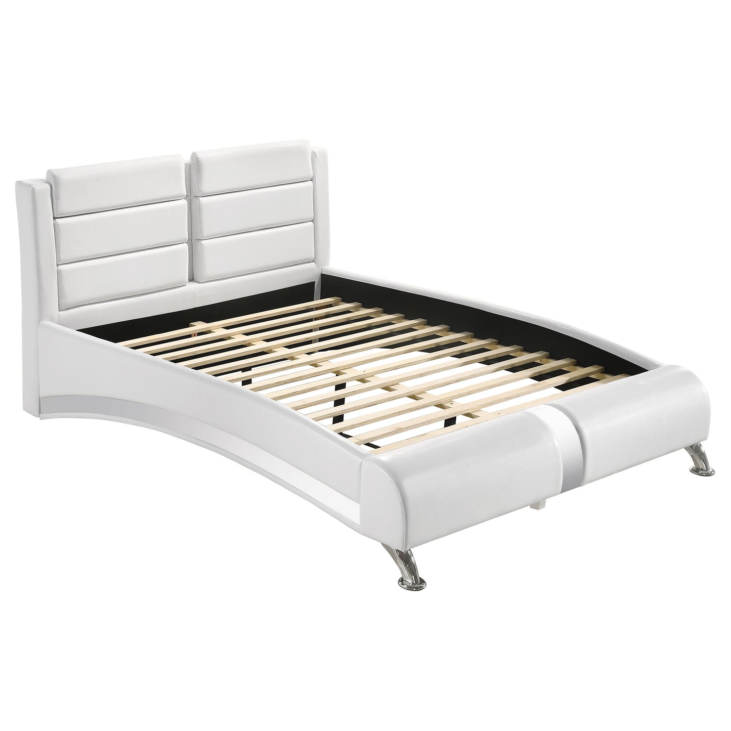 Juego de dormitorio Jeremaine de 4 piezas Eastern King en blanco