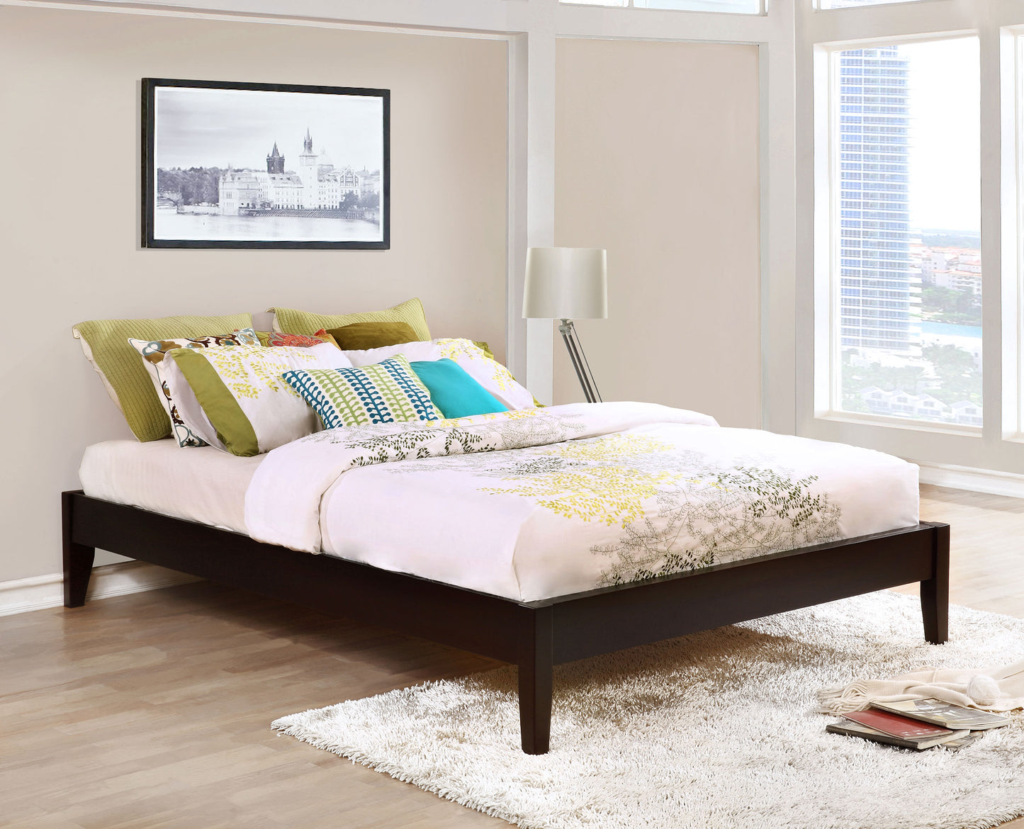 Cama de plataforma universal Hounslow California King color capuchino
