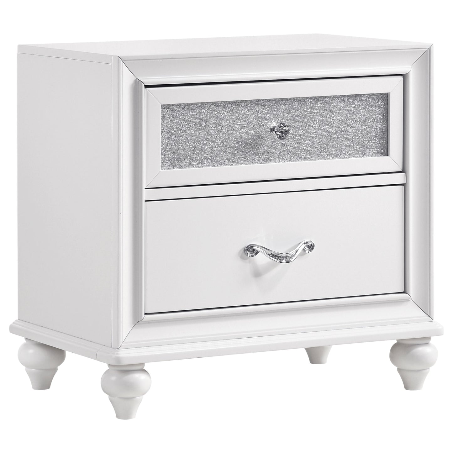 Juego de dormitorio California King de 4 piezas Barzini blanco