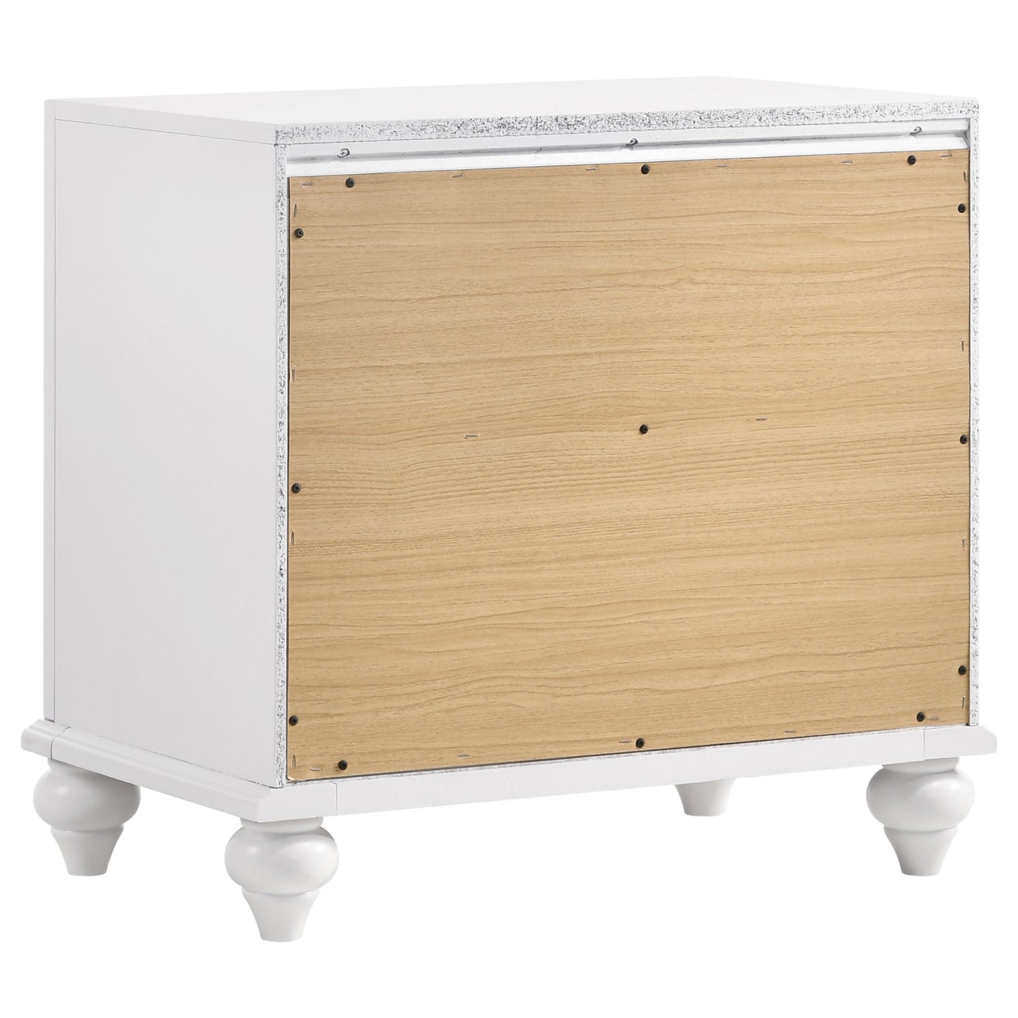 Juego de dormitorio California King de 4 piezas Barzini blanco