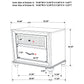Juego de dormitorio California King de 4 piezas Barzini blanco