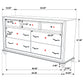 Juego de dormitorio California King de 4 piezas Barzini blanco