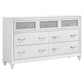 Juego de dormitorio California King de 5 piezas Barzini blanco