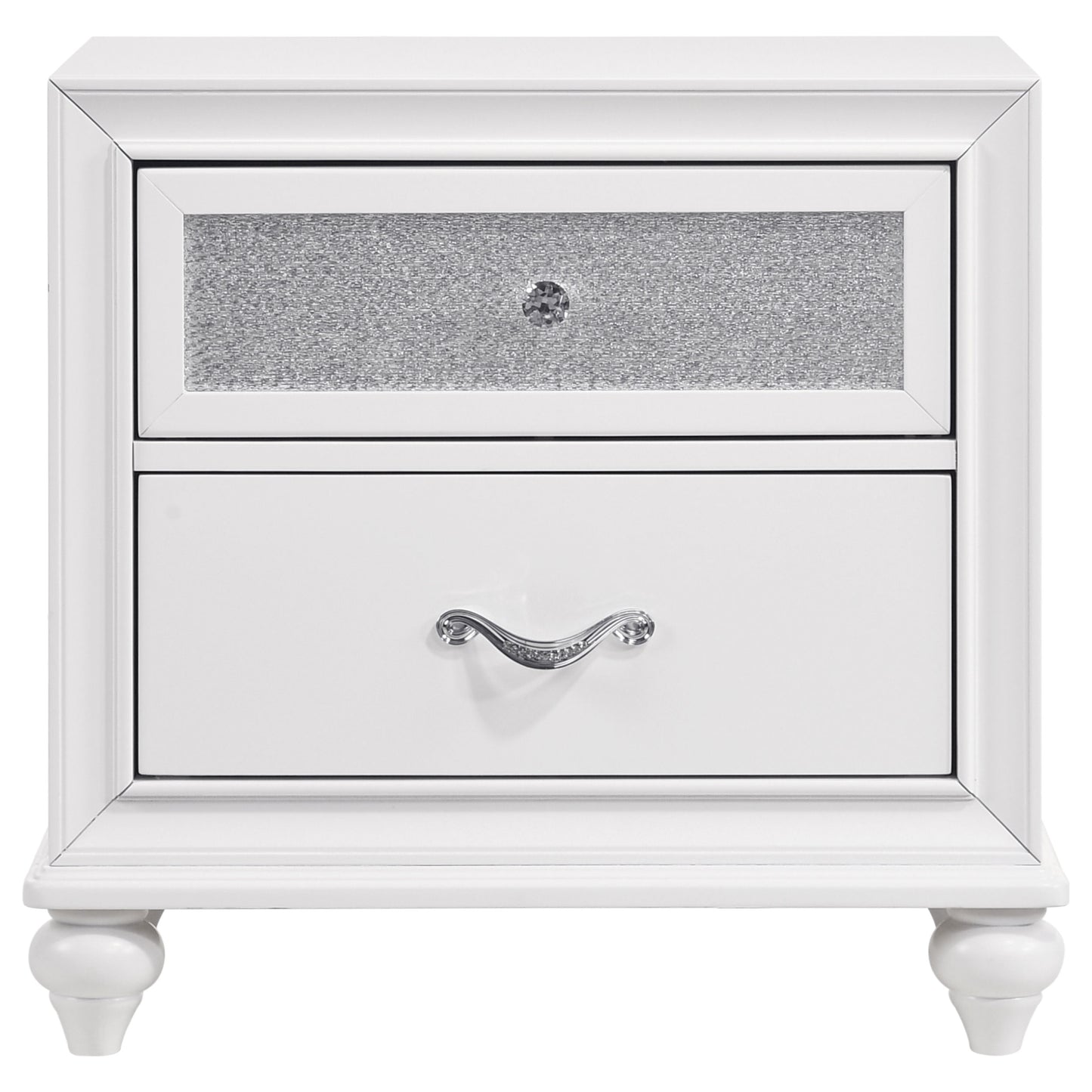 Juego de dormitorio California King de 5 piezas Barzini blanco