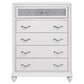 Juego de dormitorio California King de 5 piezas Barzini blanco