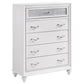 Juego de dormitorio California King de 5 piezas Barzini blanco