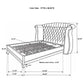 Juego de dormitorio California King de 5 piezas Barzini blanco