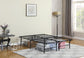 Plataforma de soporte para colchón Mabel Metal Eastern King, color negro