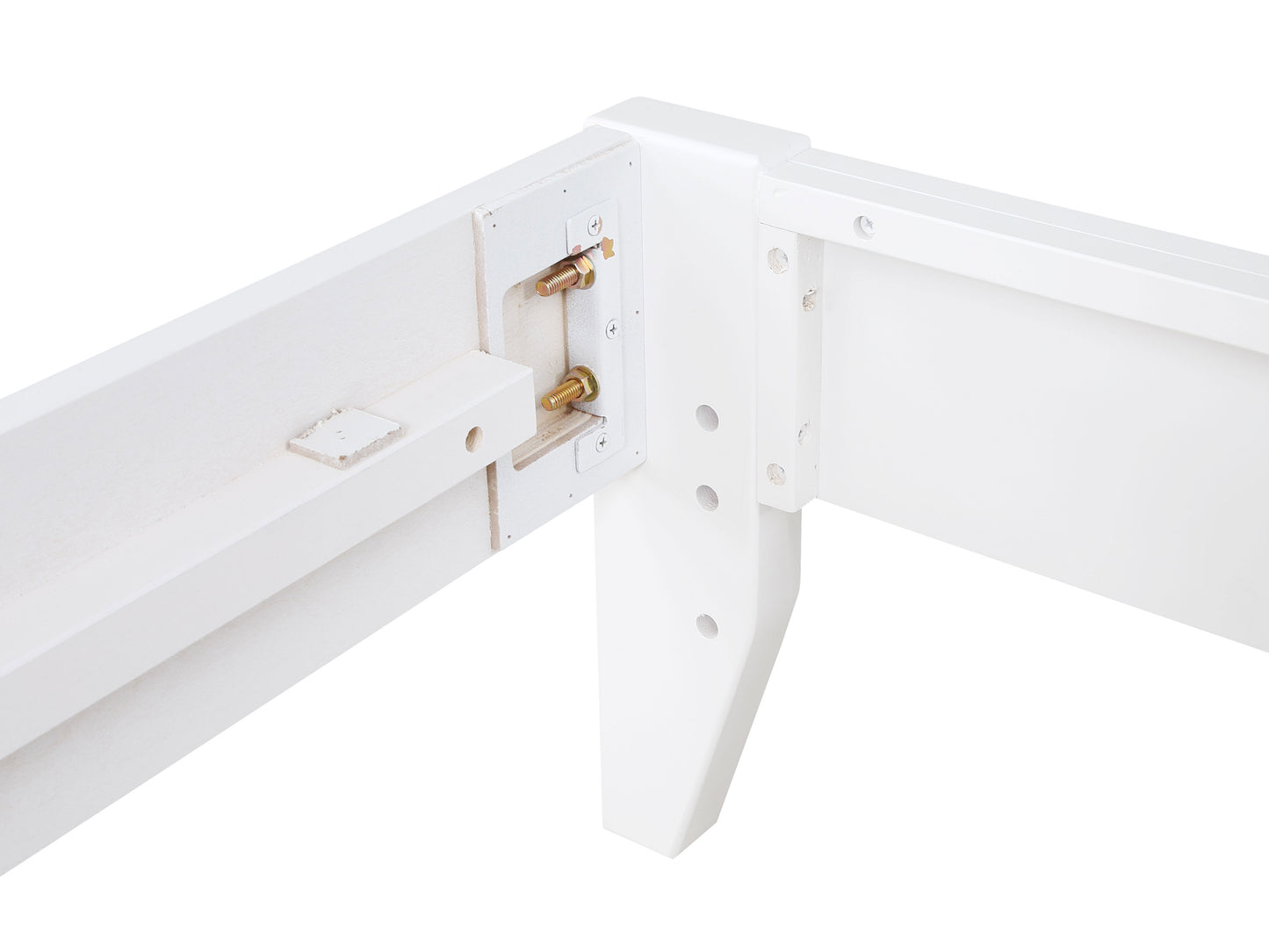 Cama de plataforma universal Hounslow Eastern King, color blanco