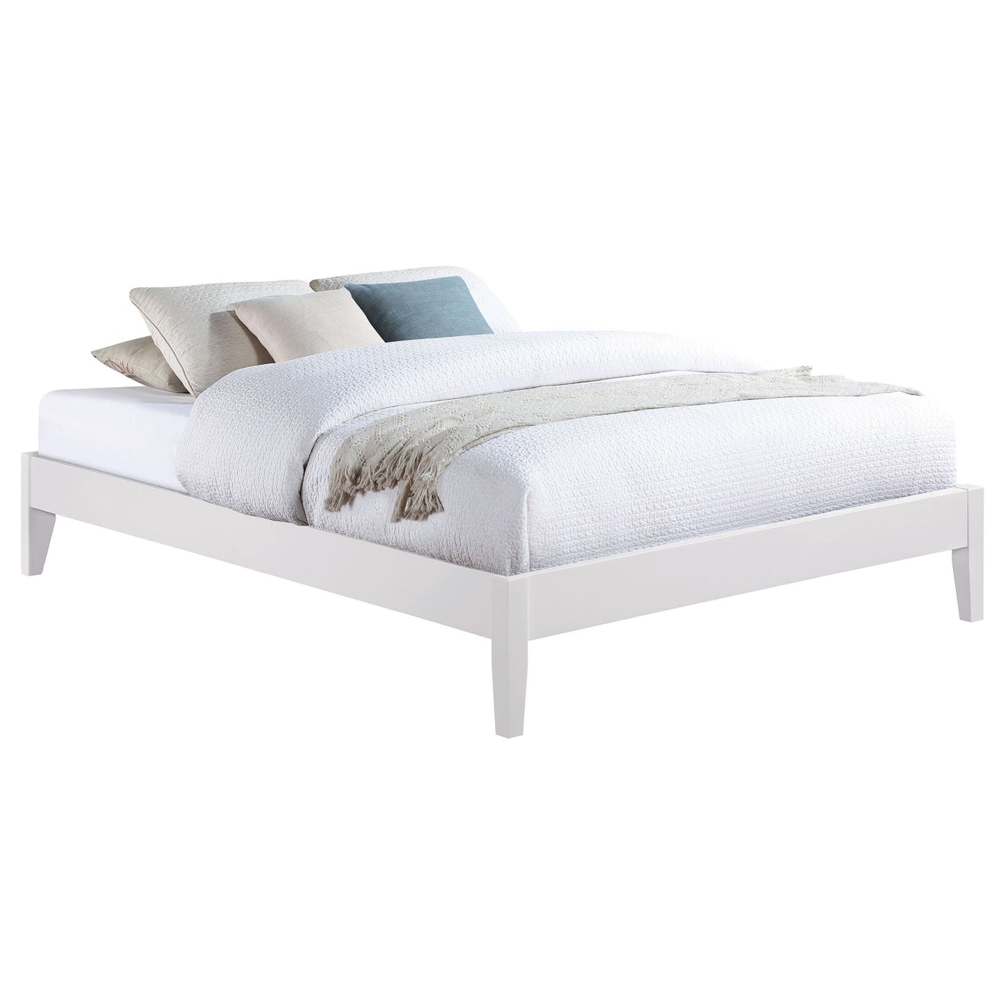 Cama de plataforma universal Hounslow Queen blanca