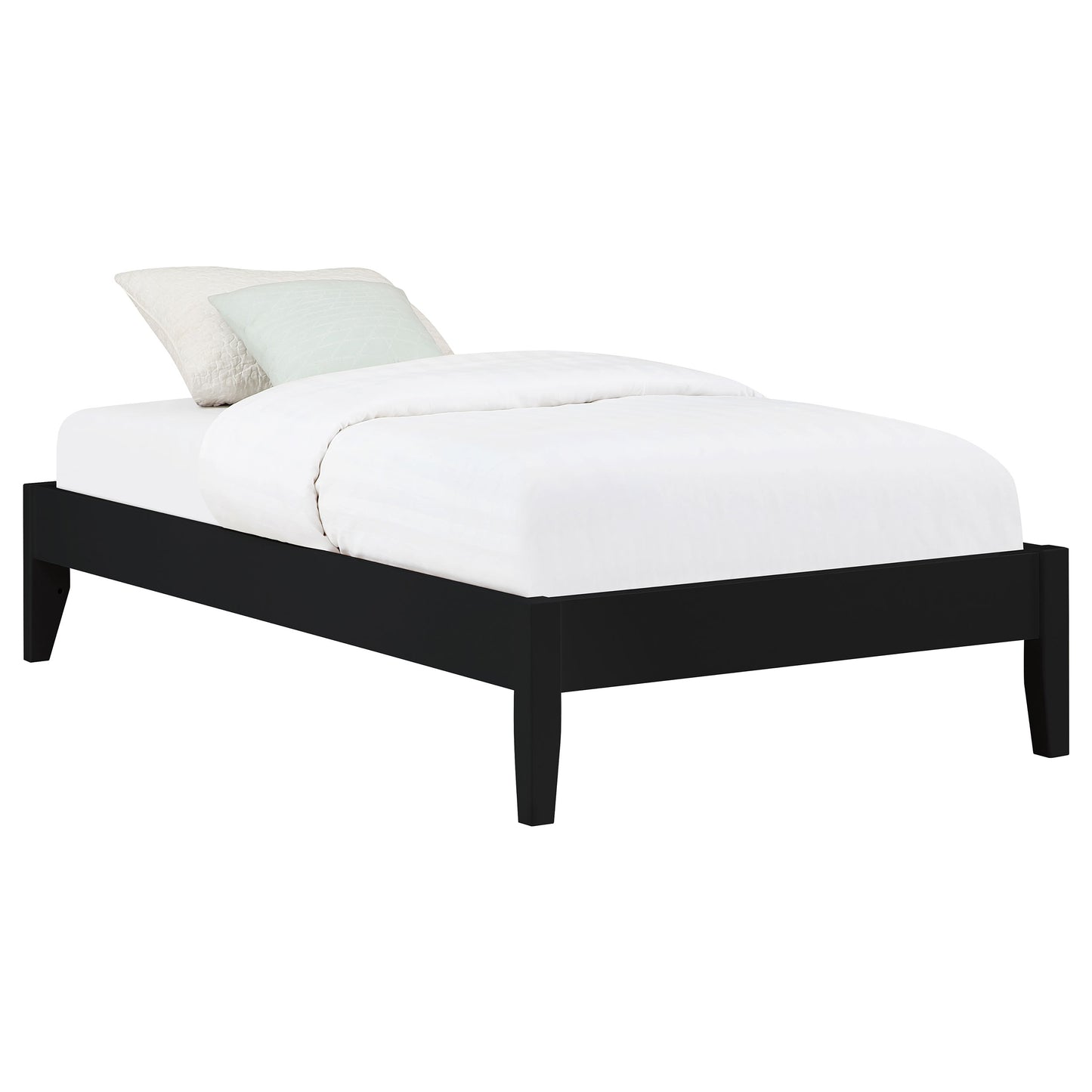 Cama de plataforma universal Hounslow Twin, color negro