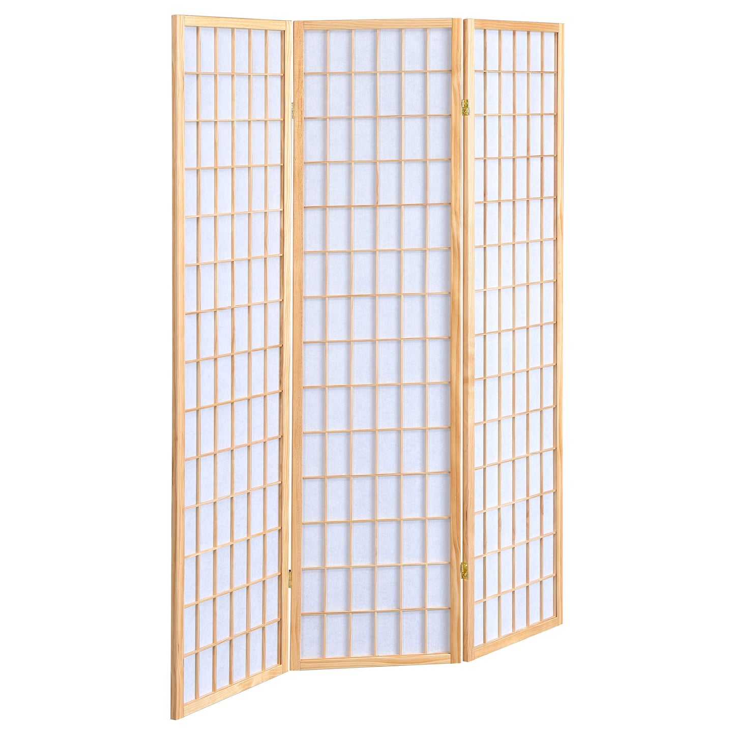 Biombo plegable Shoji de 3 paneles Carrie, color natural