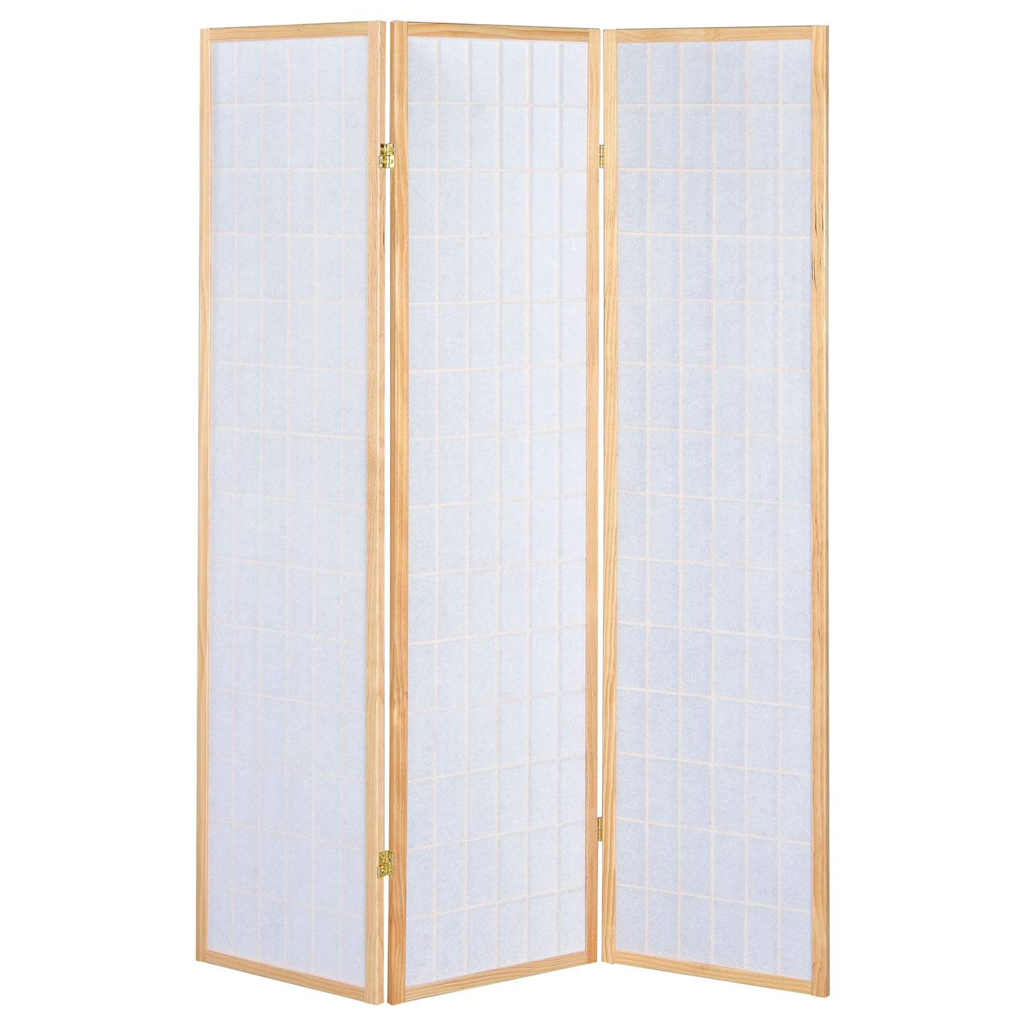 Biombo plegable Shoji de 3 paneles Carrie, color natural