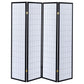 Biombo plegable Shoji de 4 paneles Roberto, color negro