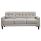 Bowen 3-piece Upholstered Track Arm Tufted Sofa Set Beige