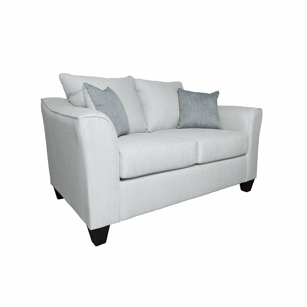 Loveseat tapizado con brazos acampanados Salizar color arena