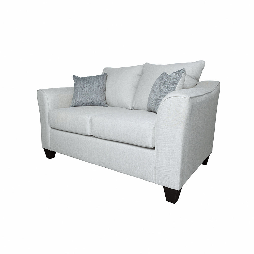 Loveseat tapizado con brazos acampanados Salizar color arena