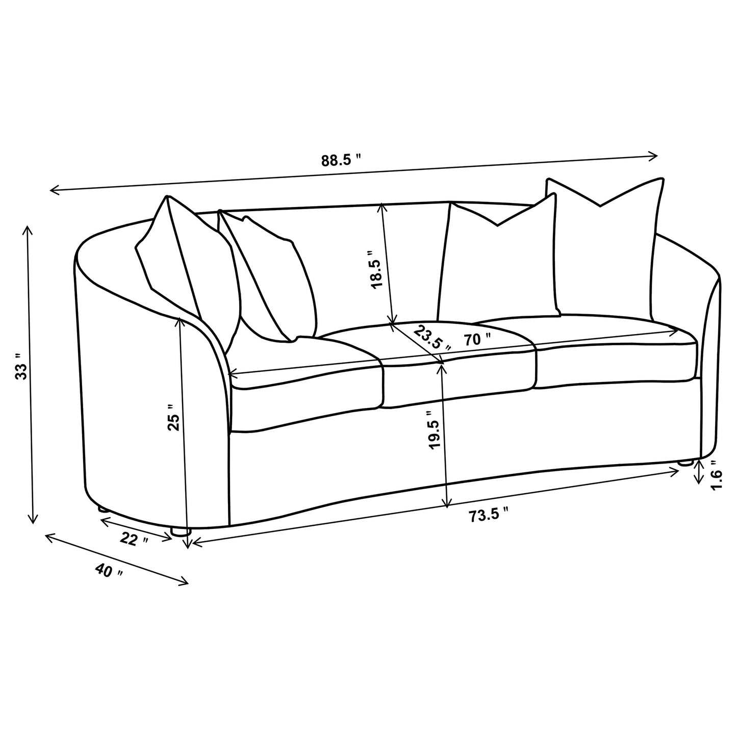Rainn 2-piece Upholstered Tight Back Living Room Set Latte