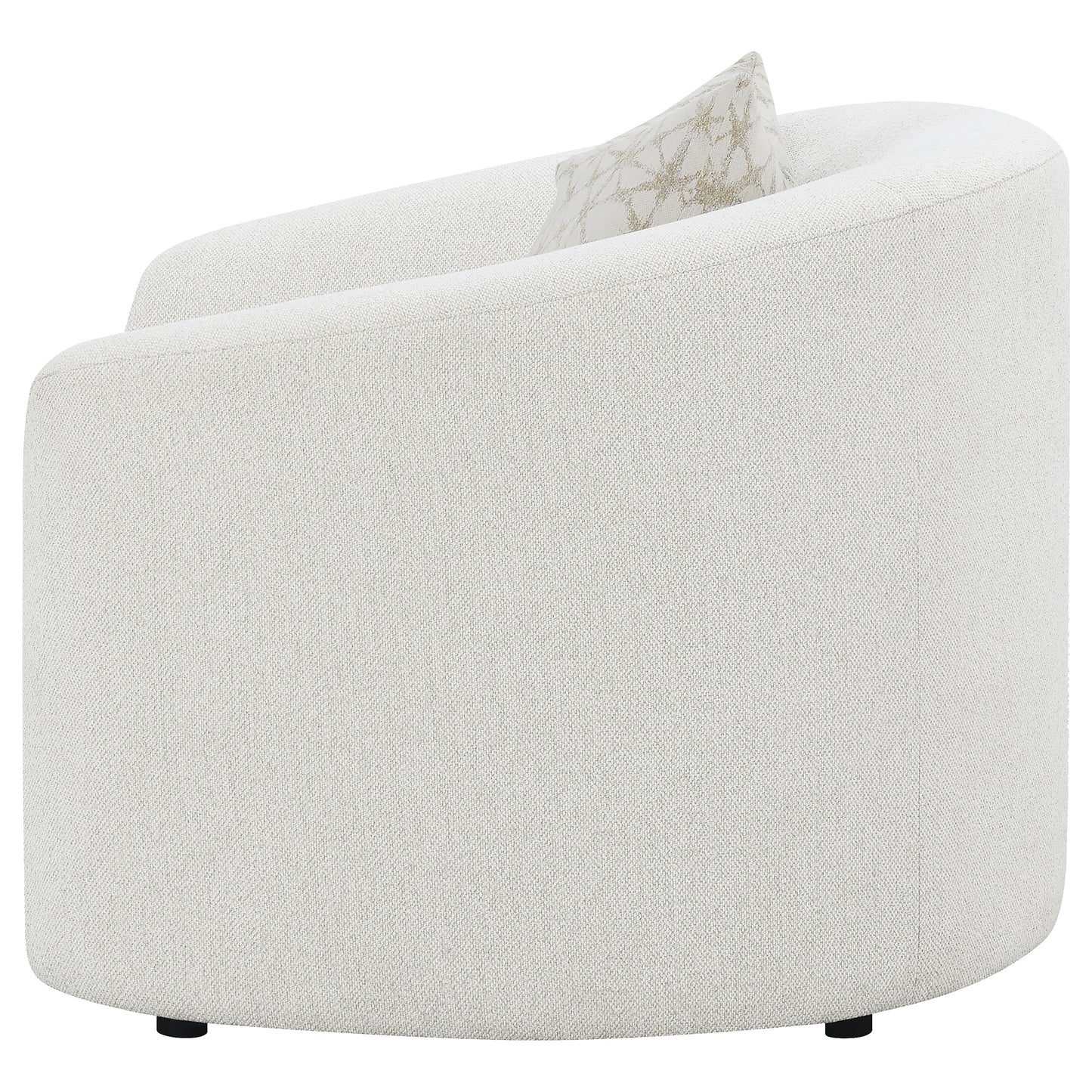 Sillón Rainn Boucle tapizado con brazos inclinados, color Latte