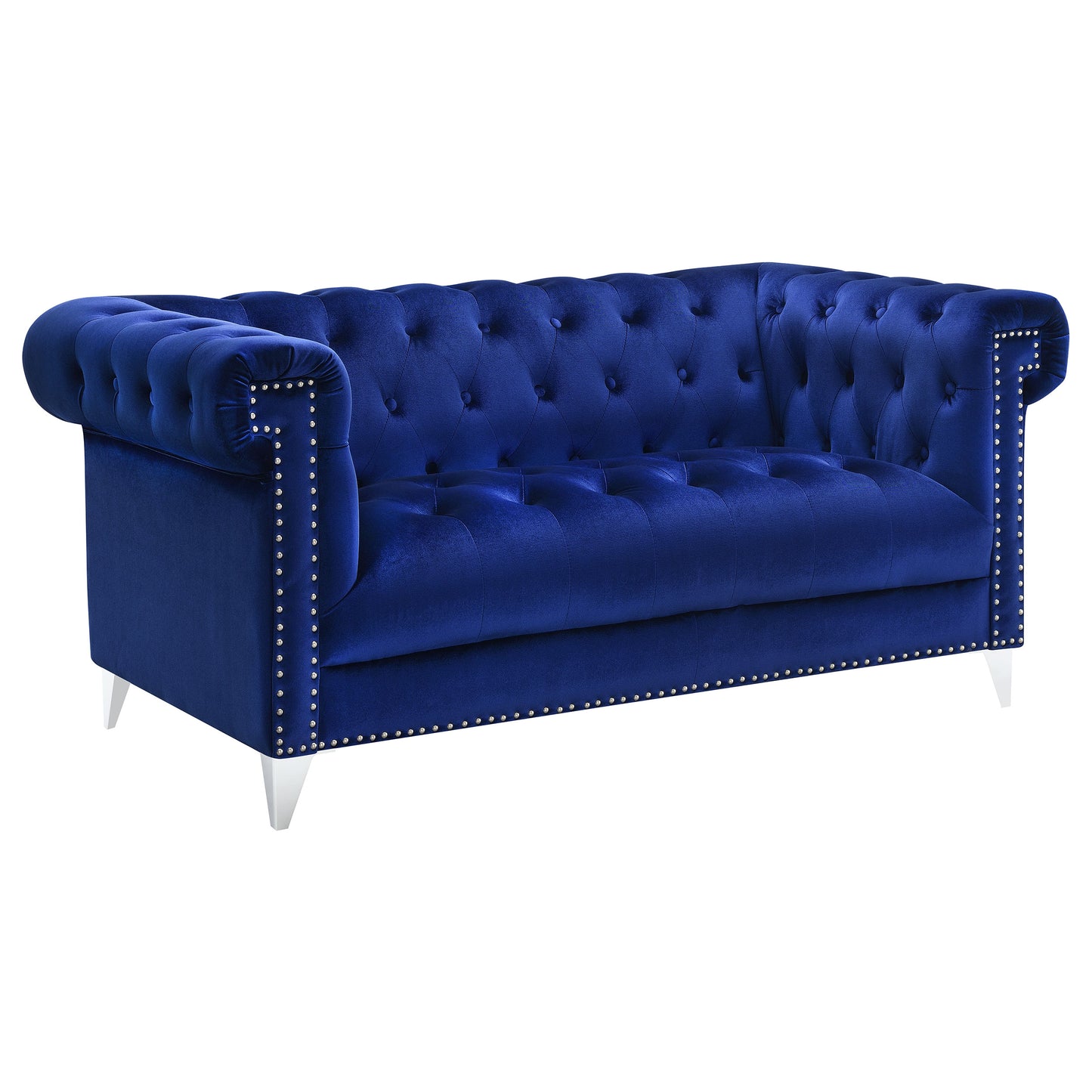 Bleker 2-piece Tuxedo Arm Living Room Set Blue