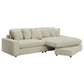 Sofá chaise longue reversible tapizado Blaine color arena