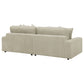 Sofá chaise longue reversible tapizado Blaine color arena