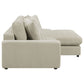 Sofá chaise longue reversible tapizado Blaine color arena