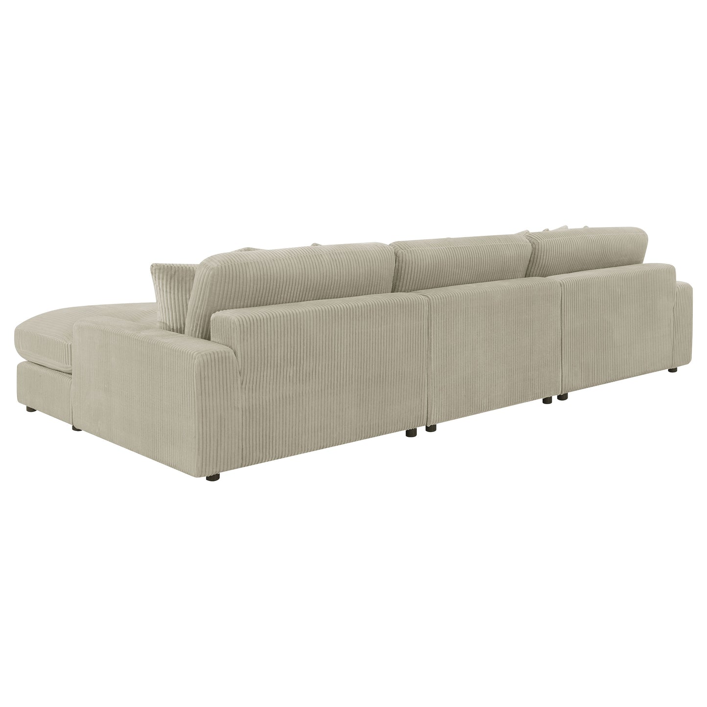 Sofá chaise longue reversible tapizado Blaine color arena