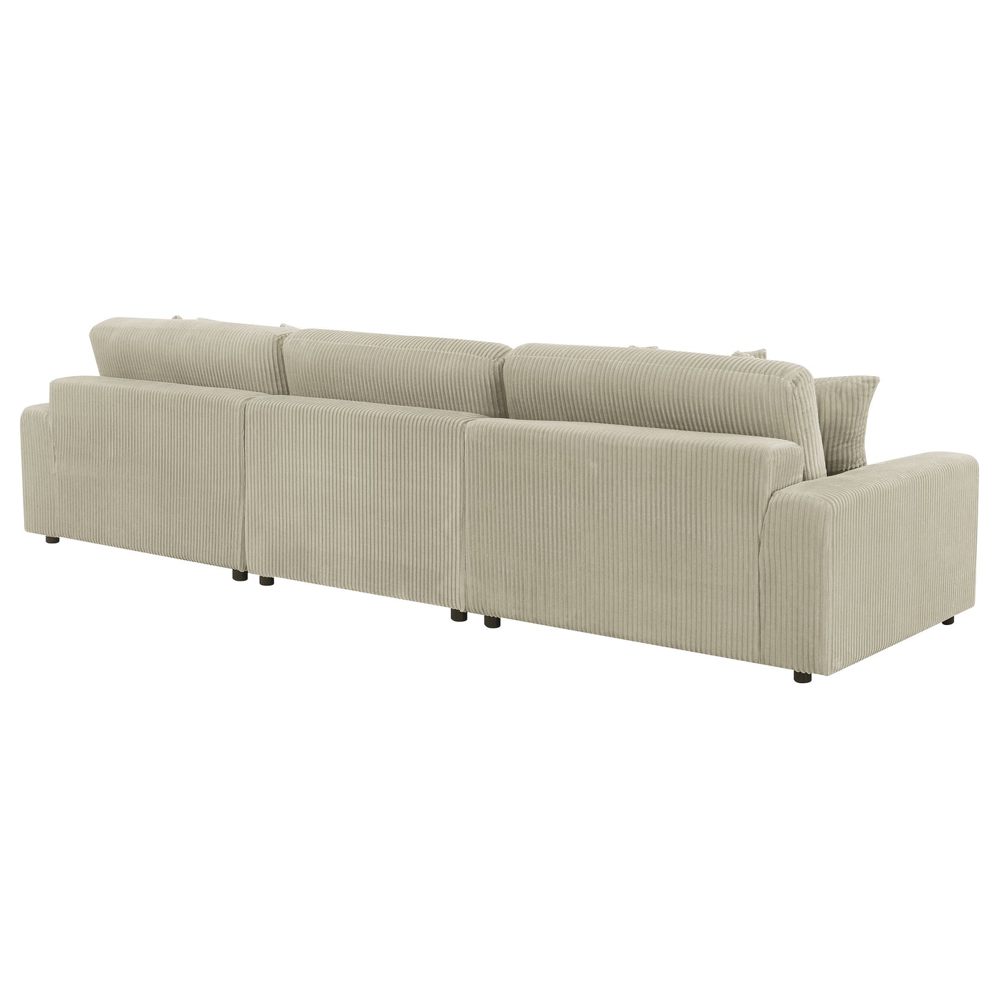 Sofá chaise longue reversible tapizado Blaine color arena