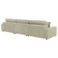Sofá chaise longue reversible tapizado Blaine color arena