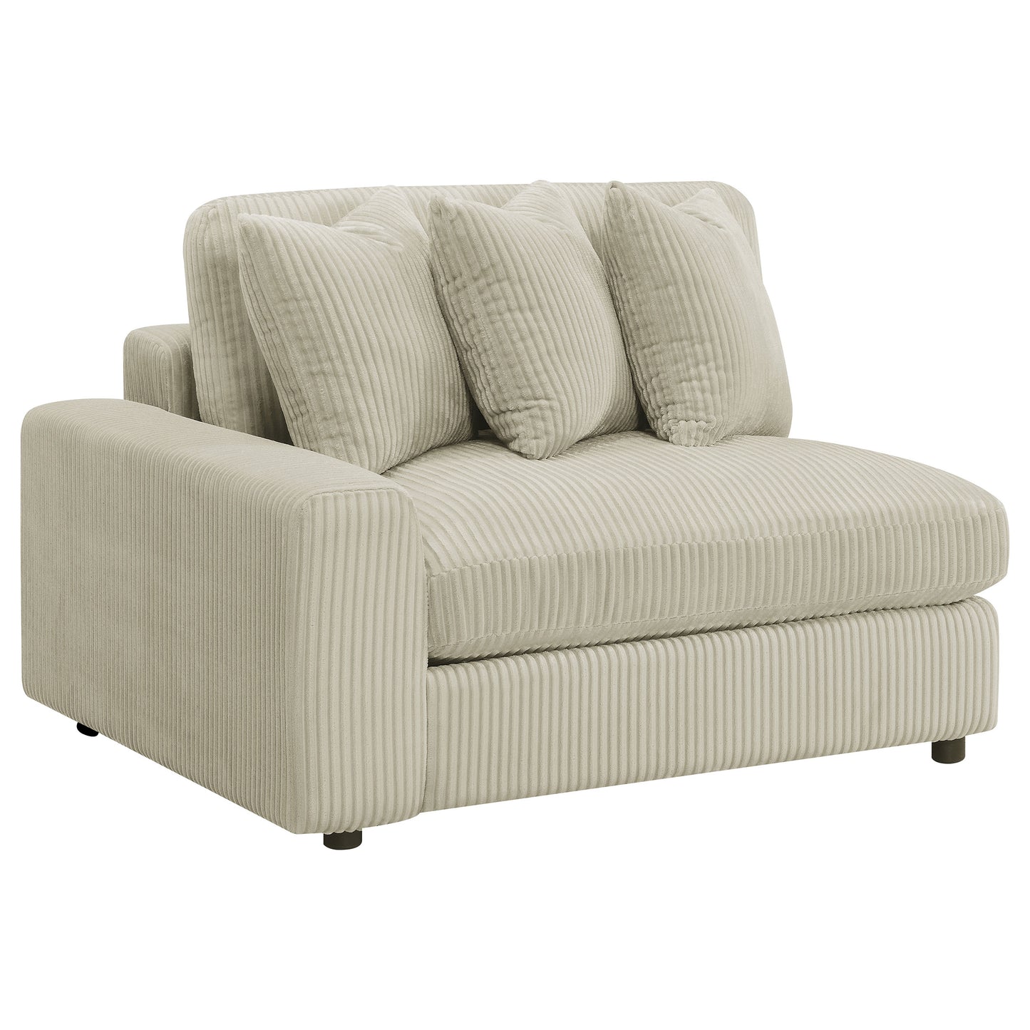 Sofá chaise longue reversible tapizado Blaine color arena