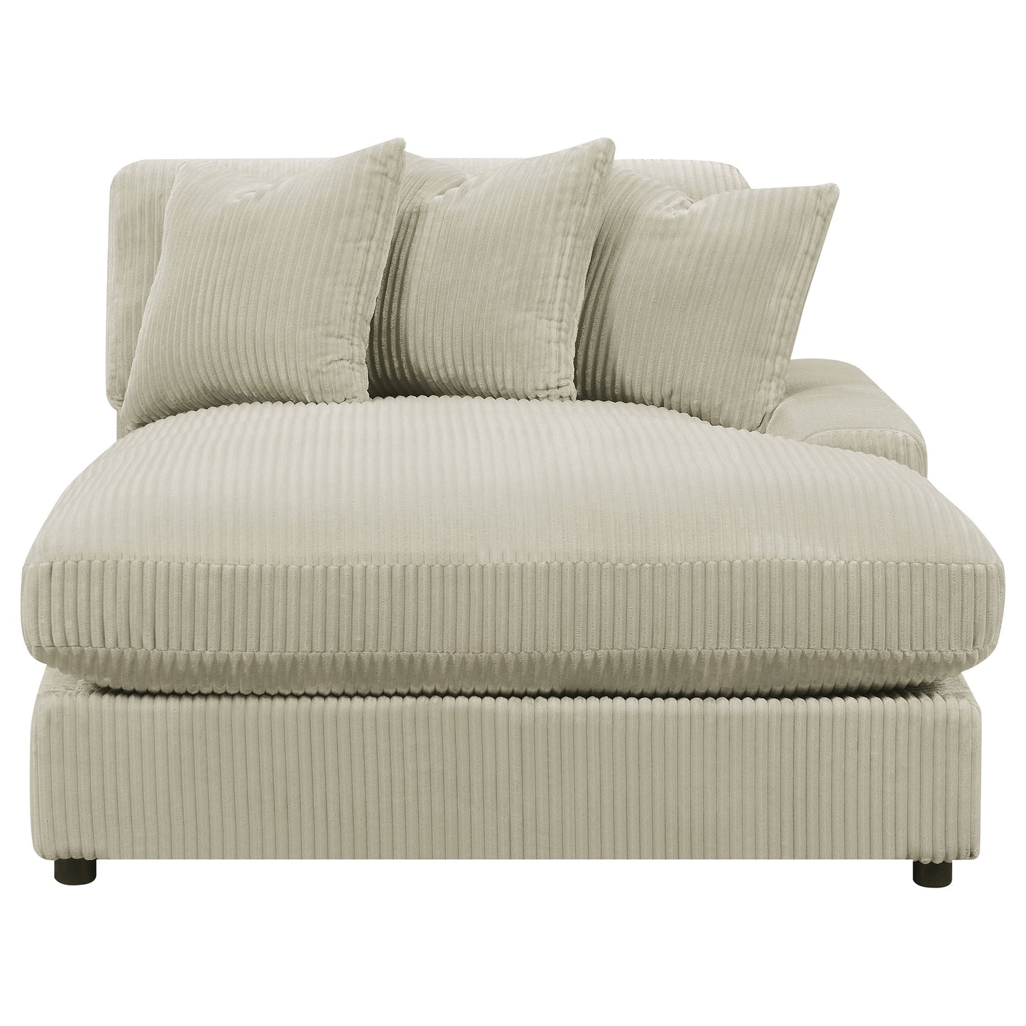 Sofá chaise longue reversible tapizado Blaine color arena