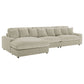 Sofá chaise longue reversible tapizado Blaine color arena