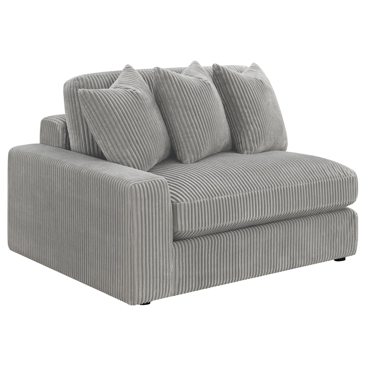 Sofá chaise longue reversible tapizado Blaine color niebla