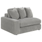 Sofá chaise longue reversible tapizado Blaine color niebla