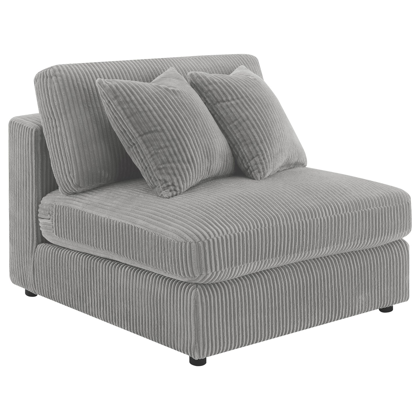 Sofá chaise longue reversible tapizado Blaine color niebla