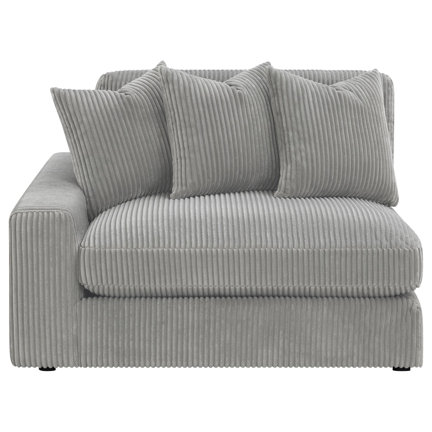 Sofá chaise longue reversible tapizado Blaine color niebla