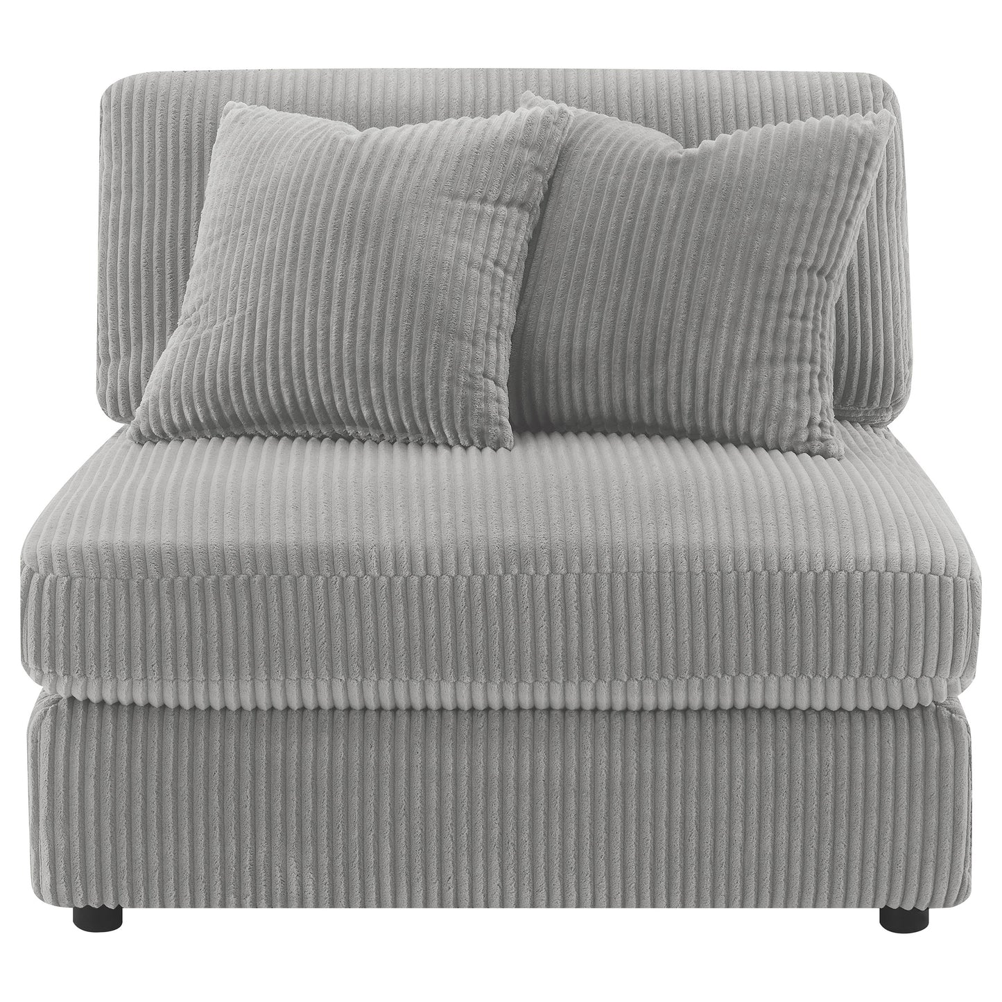 Sofá chaise longue reversible tapizado Blaine color niebla