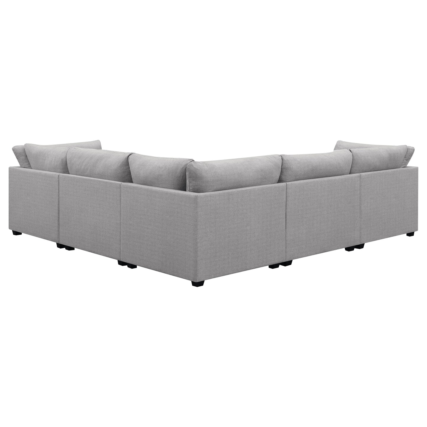 Sofá modular seccional tapizado Cambria de 6 piezas, color gris